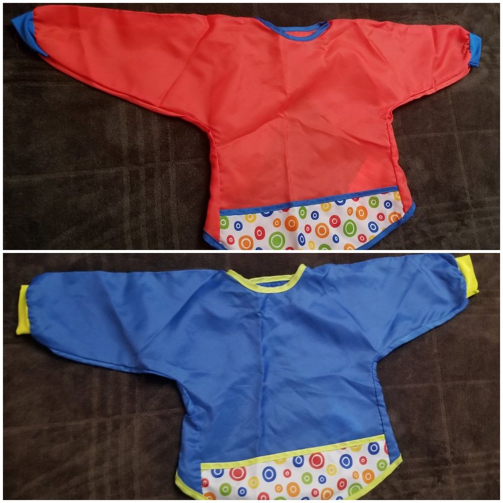 2 art smocks/bibs w/large front pocket
